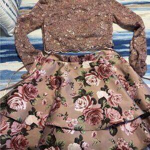 City Studio Blush Floral Dress